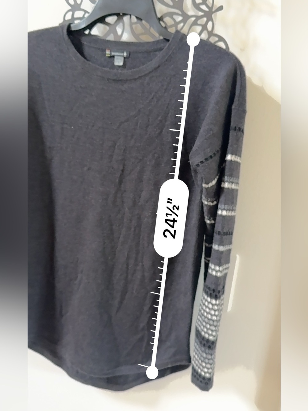 Smartwool Shadow Pine Crew Neck Sweater Charcoal Gray S - Picture 7 of 10